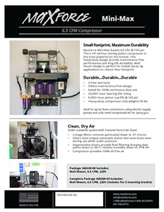 Mini-Max Compressor Flyer